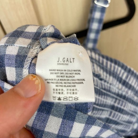 John Galt / Brandy Melville Gingham Crop top in Light Blue - VGUC - Picture 7 of 9